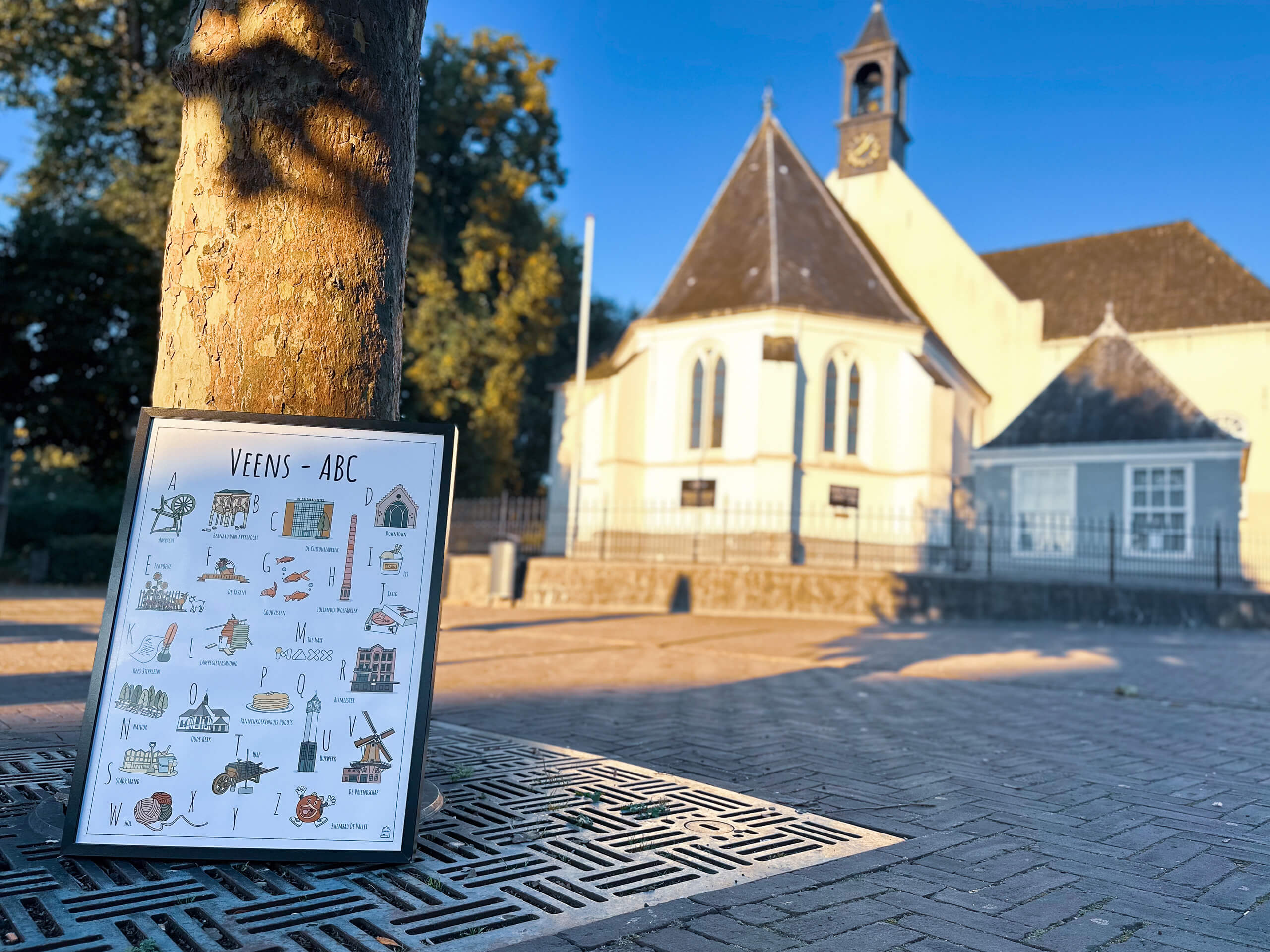 PosterPlaats stadsposter Veens ABC poster plaats Veenendaal foto Oude Kerk