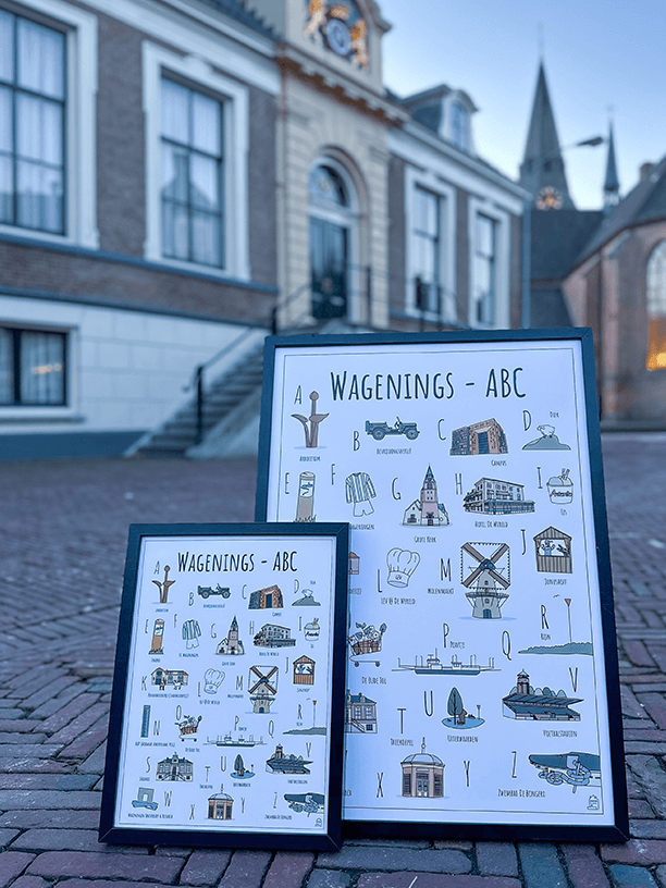 Blog over nieuw ABC poster Wageningen aan de Markt in het centrum bij het Stadhuis