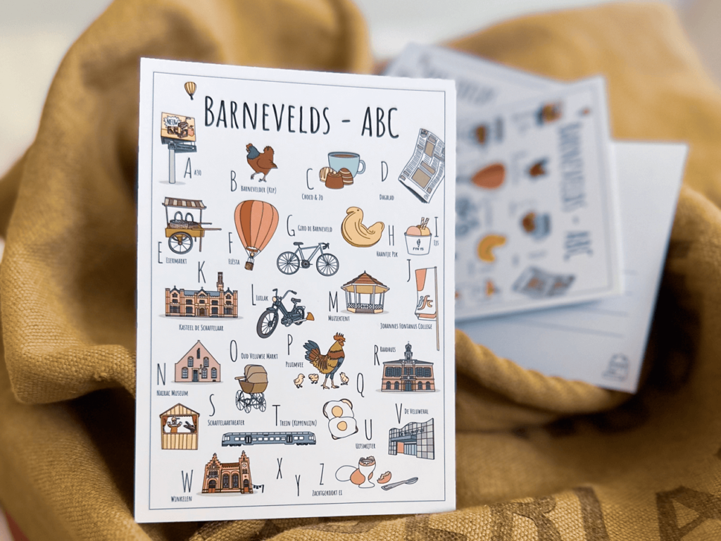 Blog over nieuw ABC ansichtkaarten met het Barnevelds ABC