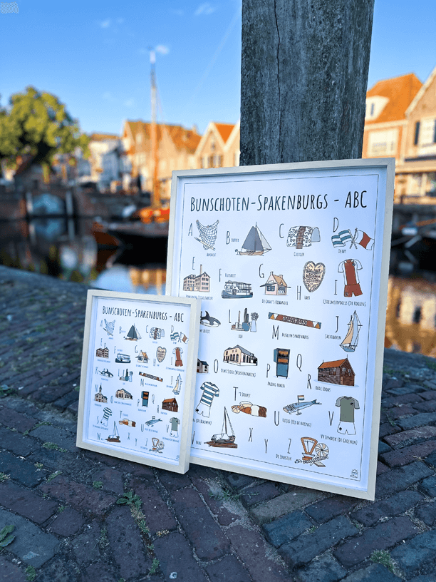 Blog over nieuw ABC poster Bunschoten-Spakenburg in de Museum Haven en een botter