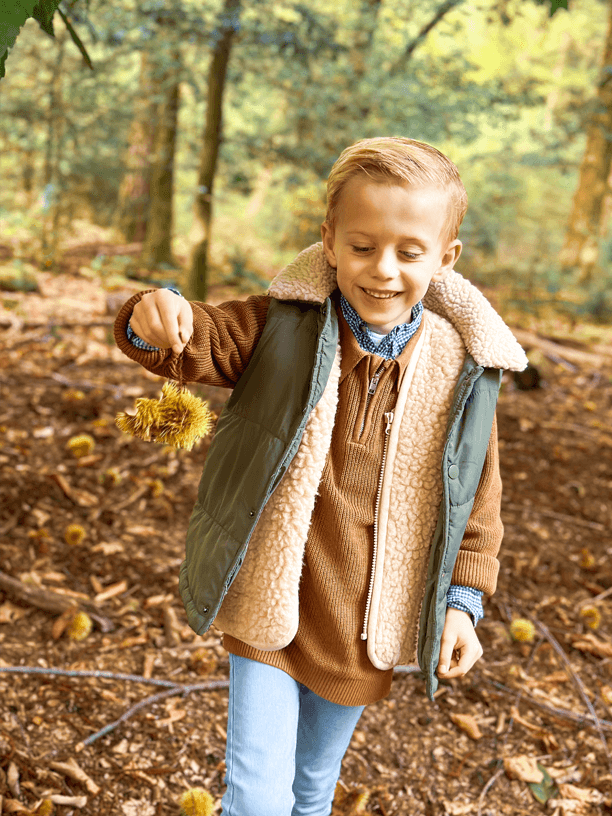 Blog over Burendag bij Verzorgingshuis Bathanië in Ede wandelen door het Sysseltse bos en kastanjes zoeken