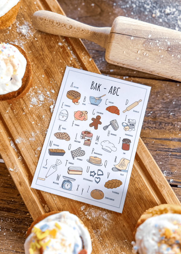 ABC ansichtkaart Bakken - Een unieke ansichtkaart met herkenbare en handgetekende illustraties van het Bakken product afbeelding