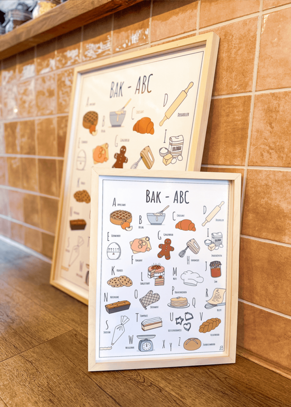 PosterPlaats poster Bak ABC poster bij lunchroom Lekker By Inge