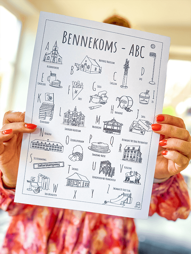 Blog over de ABC kleurplaten met de kleurplaat van Bennekom