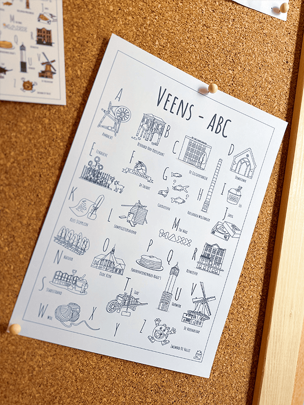 Blog over de ABC kleurplaten met de kleurplaat van Veenendaal