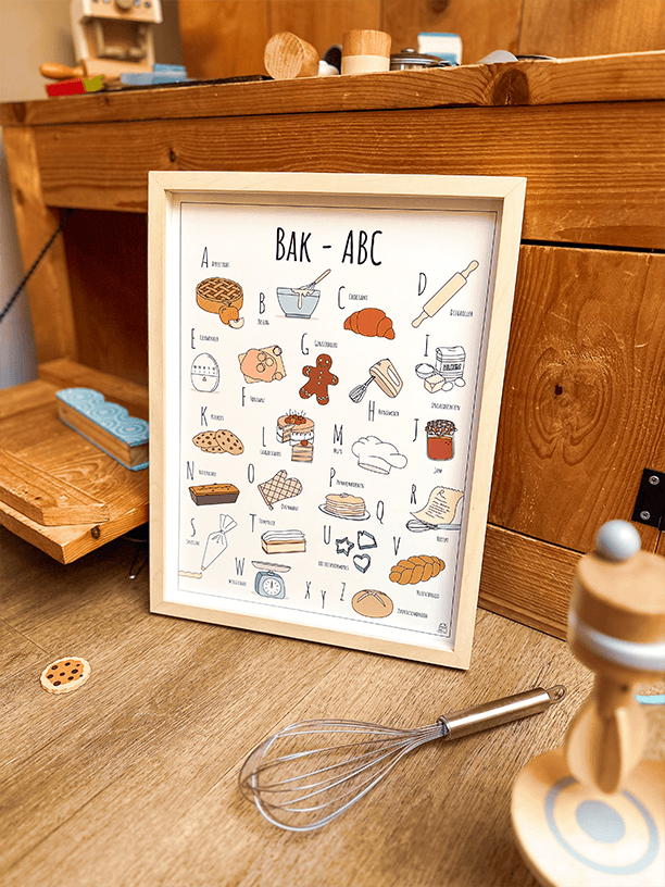 Blog over nieuw ABC poster Bakken in de kinderkeuken bij de lunchtent Lekker Bij Inge in Ede