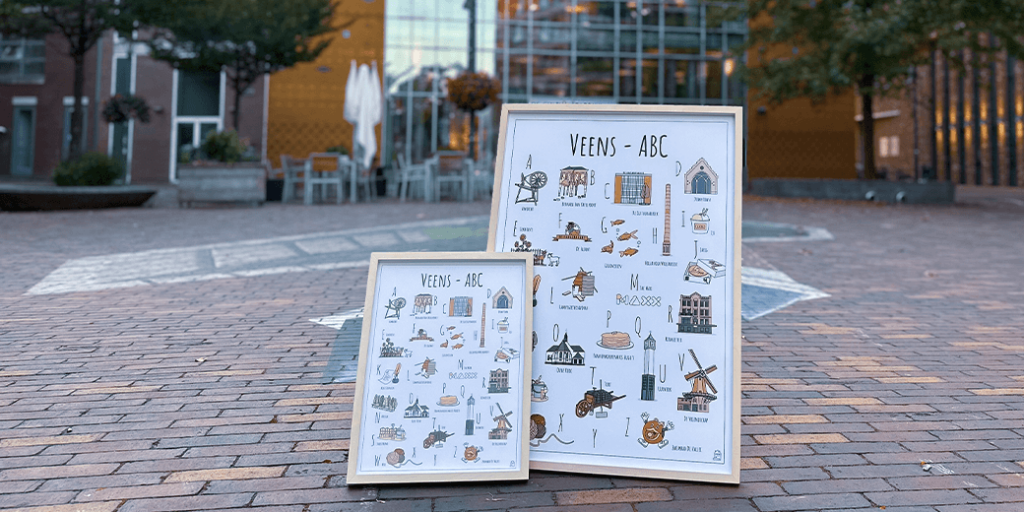 PosterPlaats Veens ABC poster ansichtkaarten en kleurplaten van de plaats Veenendaal header