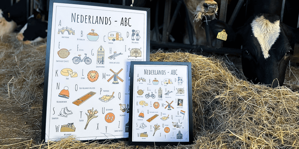 PosterPlaats Nederlands ABC poster ansichtkaarten en kleurplaten van het thema Nederland header
