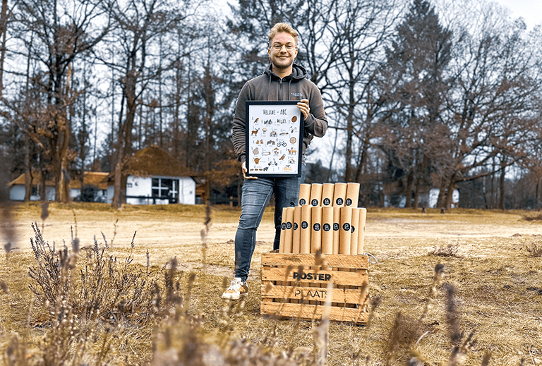 PosterPlaats Veluwe ABC poster maatwerk special edition voor Vakantieoord Het Lorkenbos in Otterlo met Daan Lenderink
