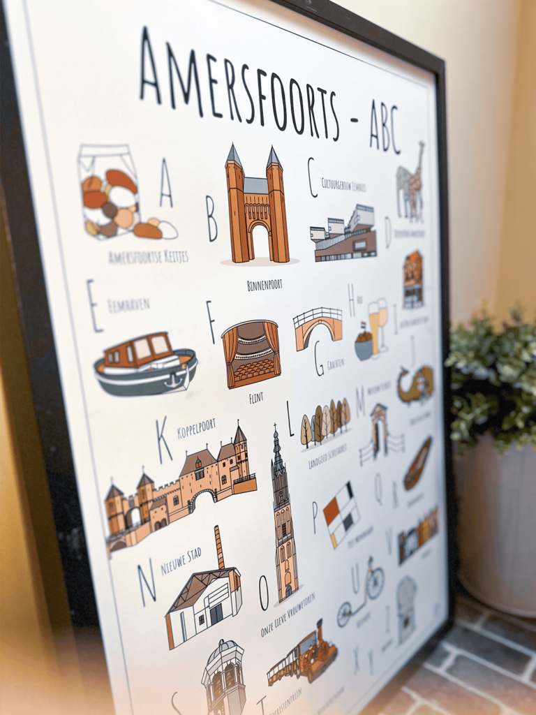 PosterPlaats poster Amersfoorts ABC poster Amersfoort product beschrijving en specificaties