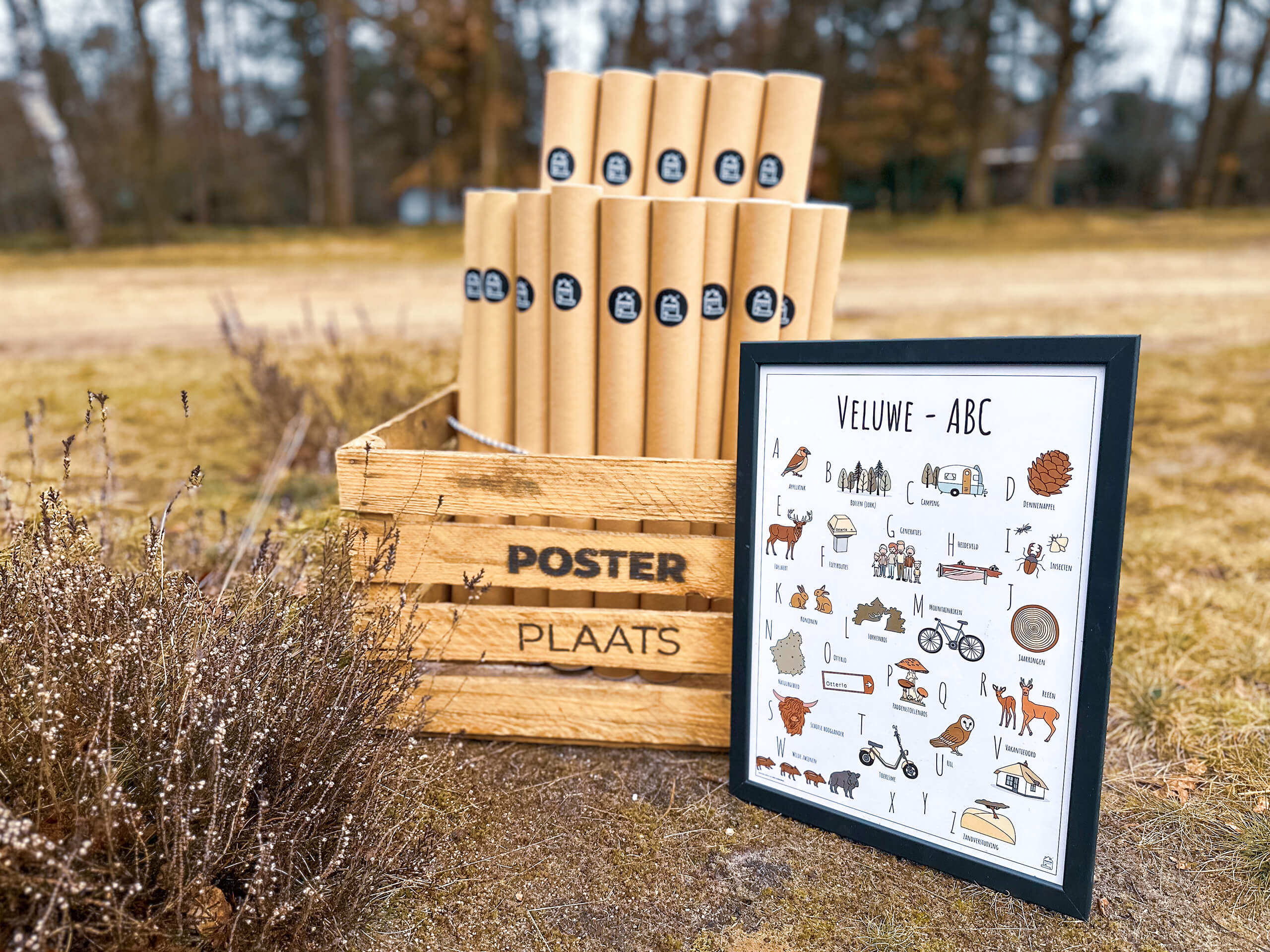 PosterPlaats Veluwe ABC posters maatwerk special edition voor Vakantieoord Het Lorkenbos in Otterlo