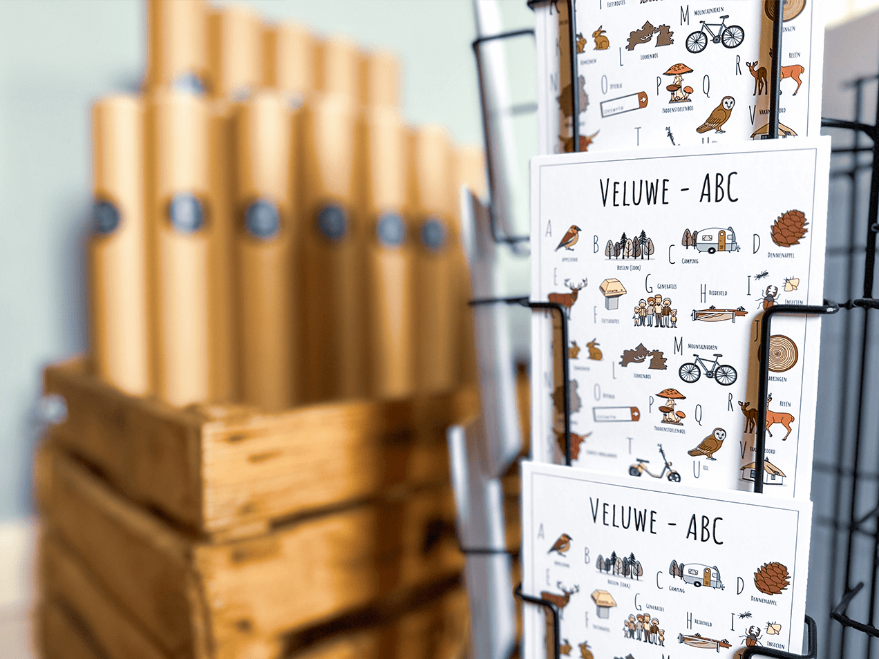 PosterPlaats Veluwe ABC ansichtkaarten en posters maatwerk special edition voor Vakantieoord Het Lorkenbos in Otterlo