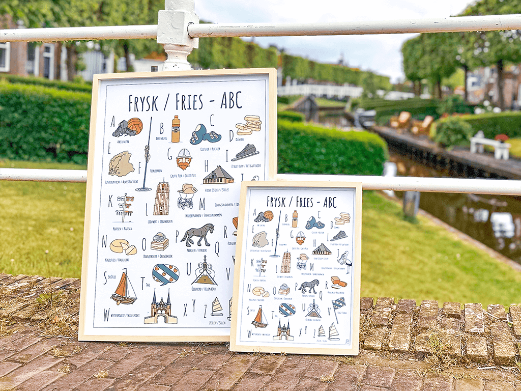 PosterPlaats poster Frysk / Fries ABC poster in de provincie Fryslân / Friesland in Ijlst