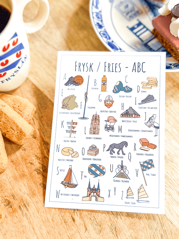 Blog over nieuw ABC poster Fryslân / Friesland met de Frysk / Fries ABC ansichtkaart