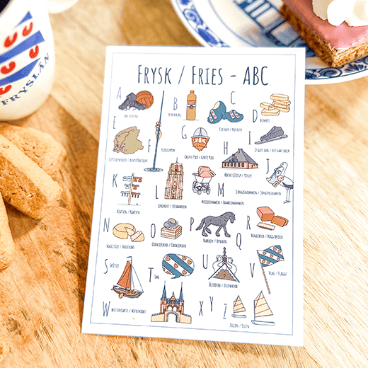 Blog over nieuw ABC poster Fryslân / Friesland met de Frysk / Fries ABC ansichtkaart