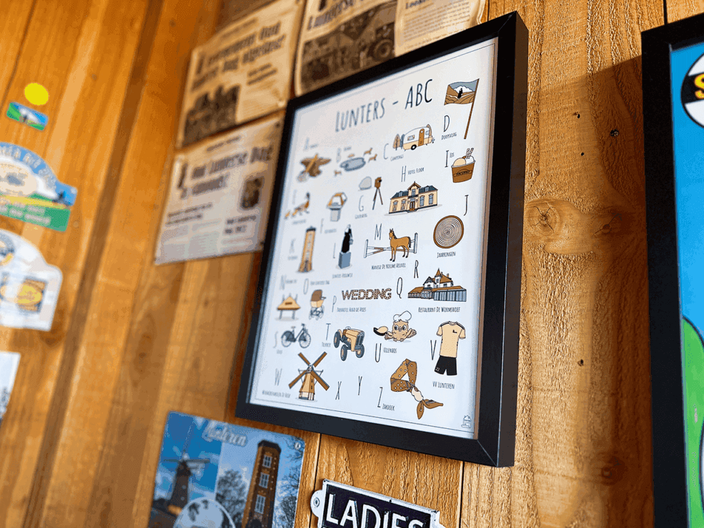 Blog over onze lokale ABC posters: leuk voor koffiezaakjes, praktijken en etalages met de Lunterse ABC poster