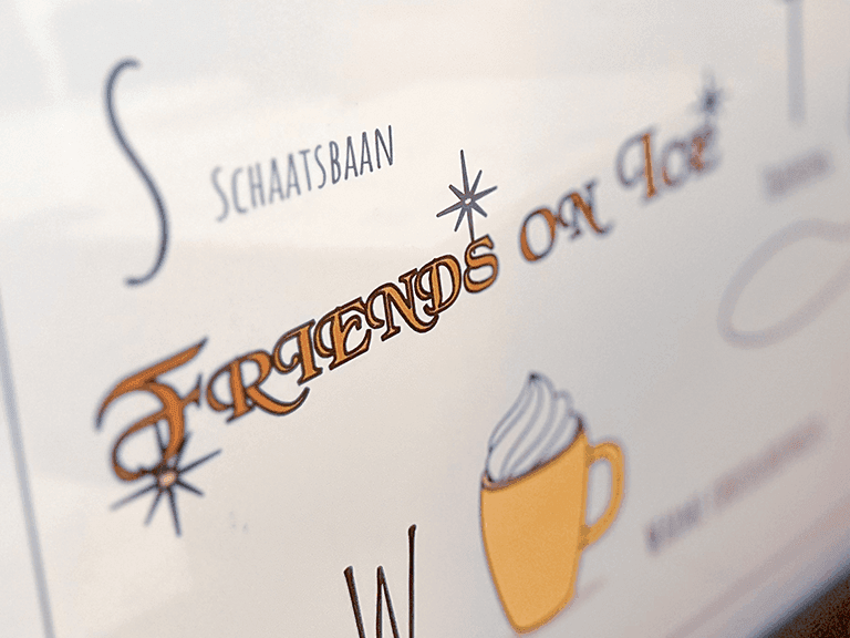 PosterPlaats Friends on Ice ABC poster maatwerk special edition voor Stichting Friends on Ice