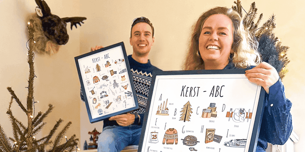 Winactie Kerst ABC poster samenwerking met Jerney van Hasseld en Jelle van Vliet