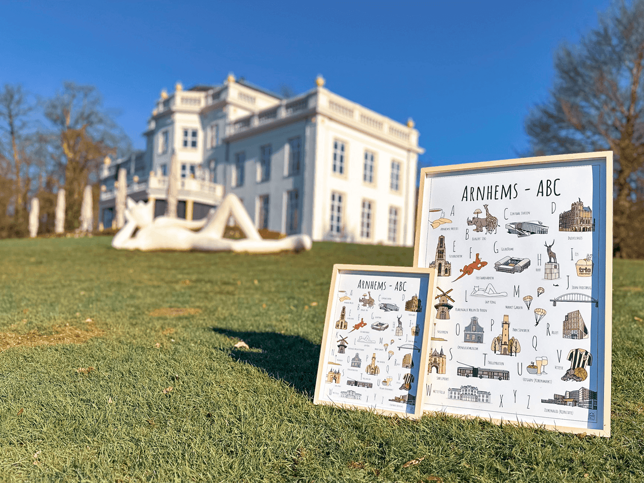 PosterPlaats Arnhems ABC poster voor de Witte Villa in het Sonsbeek Park van Arnhem