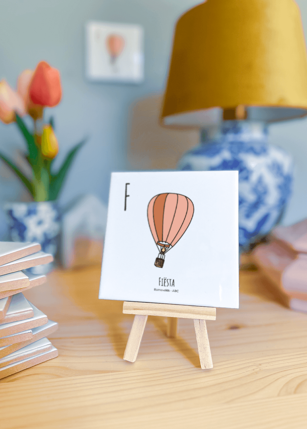 PosterPlaats ABC tegeltje Barneveld met fiesta als leuk lokaal cadeau of relatiegeschenk