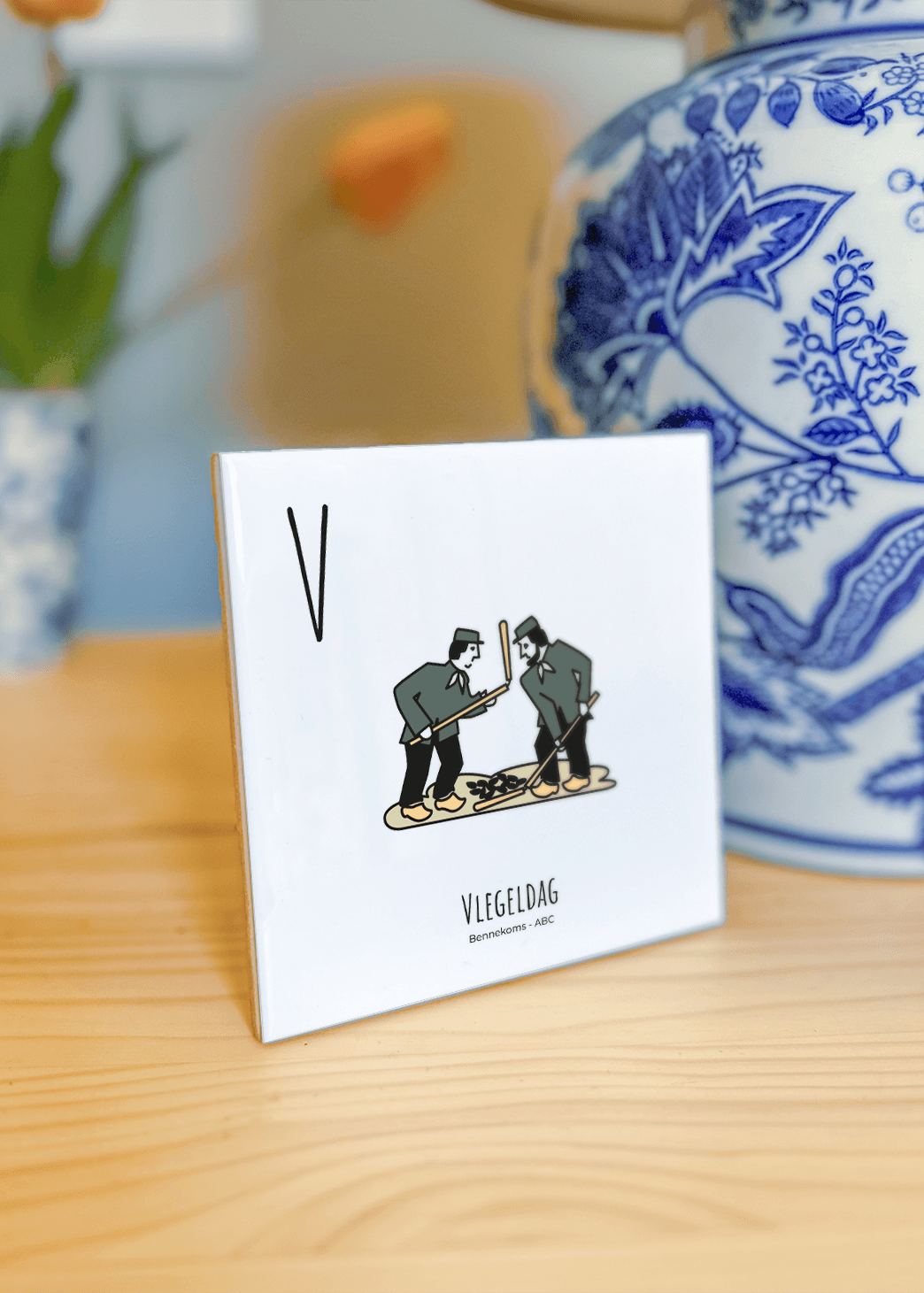 PosterPlaats ABC tegeltje Bennekom met vlegeldag als leuk lokaal cadeau of relatiegeschenk