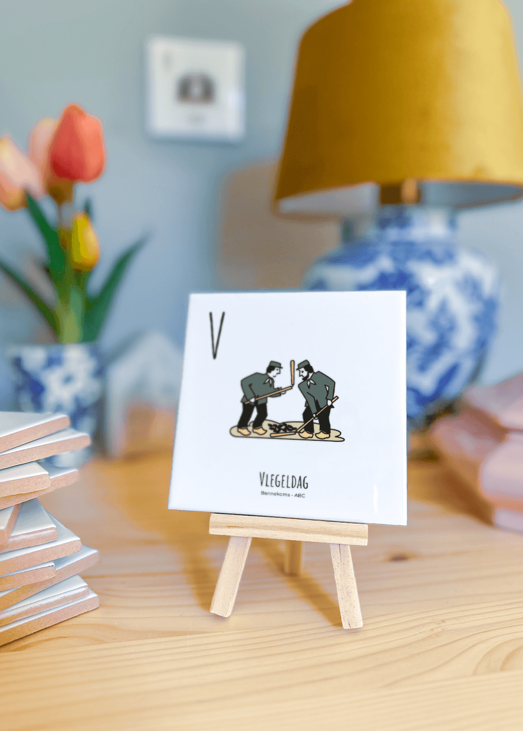 PosterPlaats ABC tegeltje Bennekom met vlegeldag als leuk lokaal cadeau of relatiegeschenk