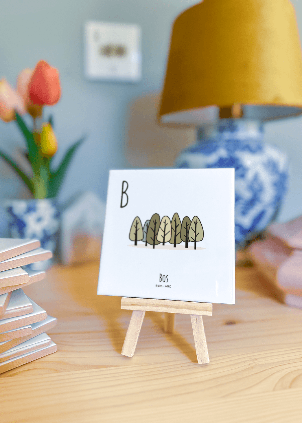 PosterPlaats ABC tegeltje Ede met bos als leuk lokaal cadeau of relatiegeschenk