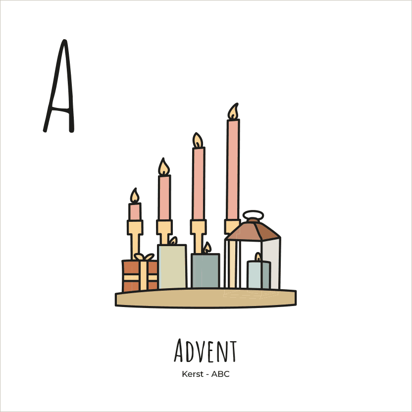 PosterPlaats ABC tegeltje Kerst met Advent als leuk lokaal cadeau of relatiegeschenk