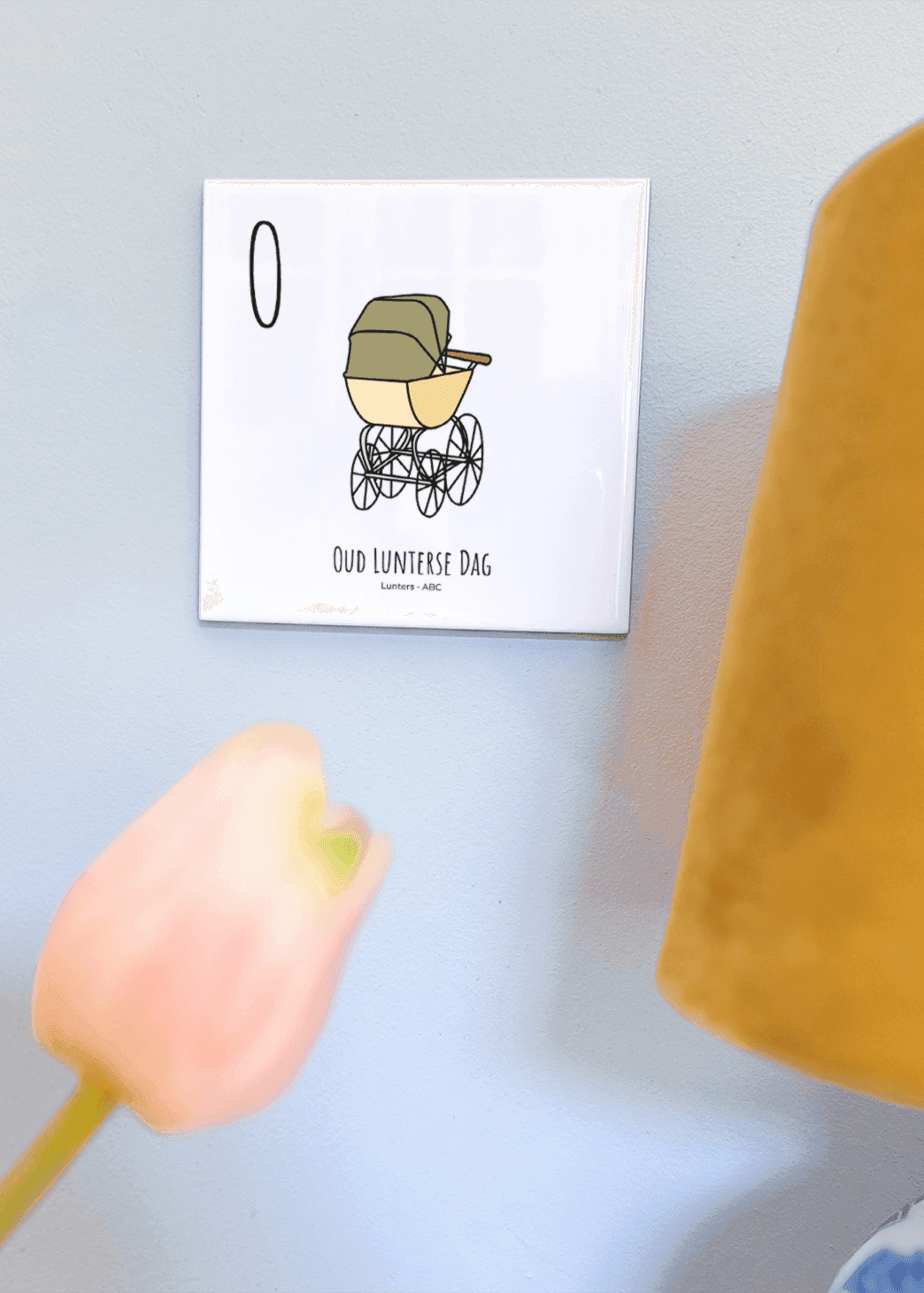 PosterPlaats ABC tegeltje Lunteren met oud lunterse dag als leuk lokaal cadeau of relatiegeschenk