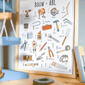 PosterPlaats poster Bouw ABC poster in de kinder slaapkamer