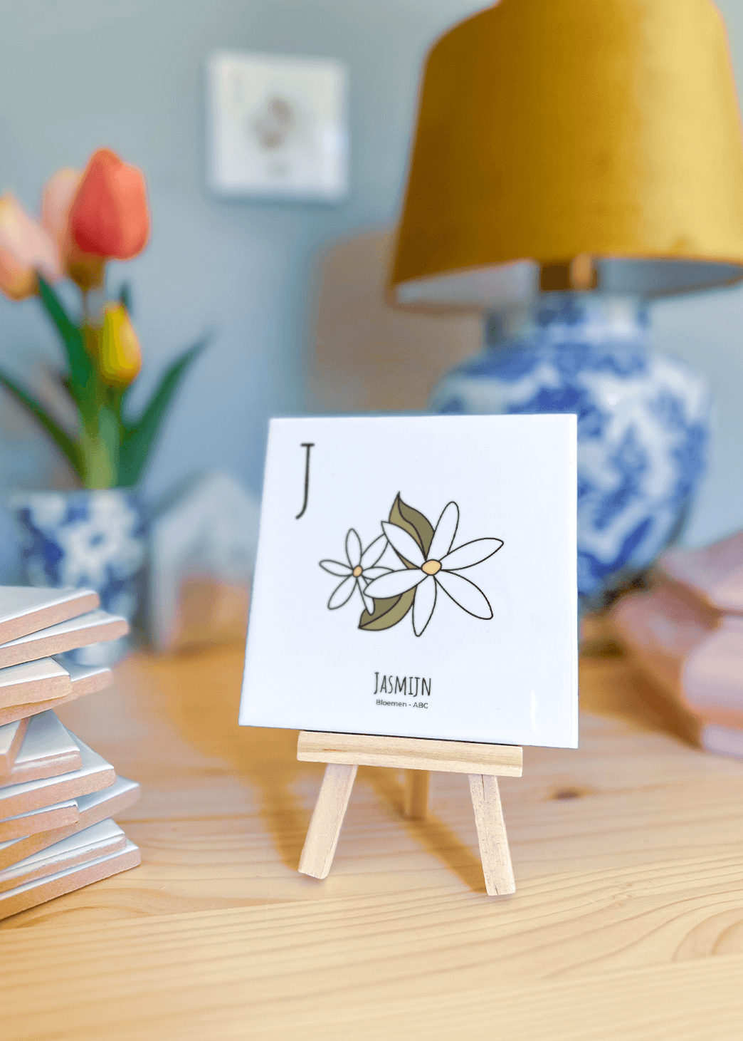 Jasmijn - ABC tegeltje Bloemen - Afbeelding 2