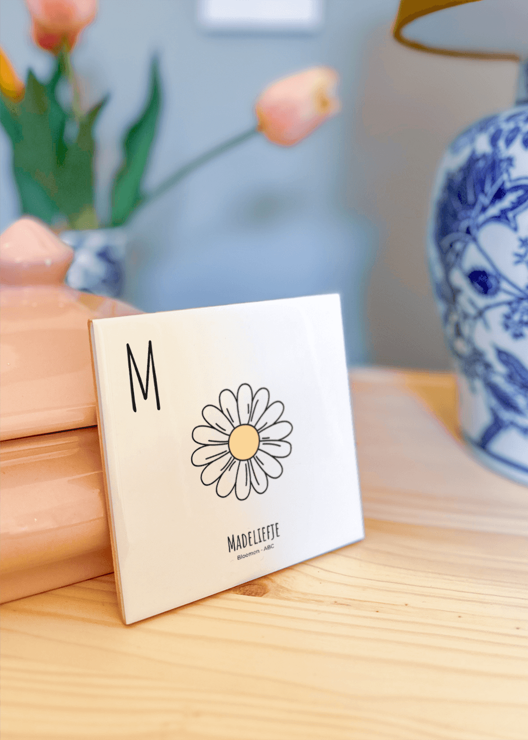 Madeliefje - ABC tegeltje Bloemen